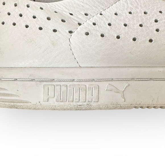 Men’s Puma “Court Star” Tennis Shoes - Size 12 - White Genuine Leather - Picture 6 of 10